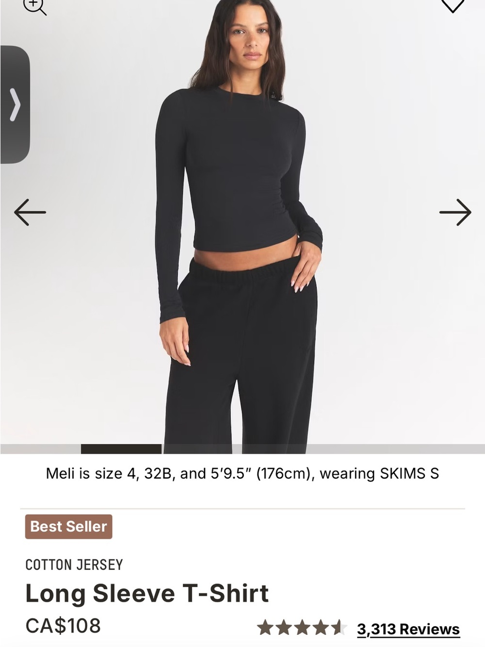 SKIMS COTTON JERSEY
Long Sleeve T-Shirt